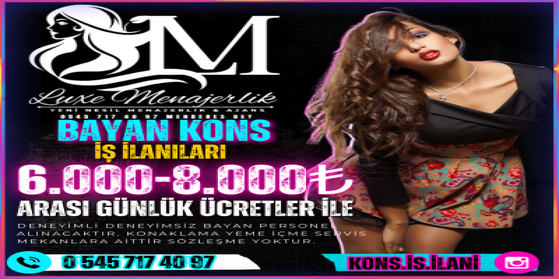 Afyon Kons iş ilanları 0545 717 40 97